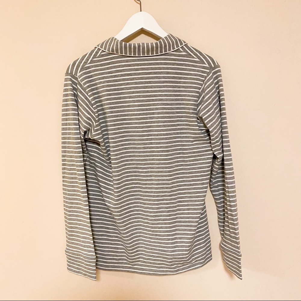 NWT J. Crew Cotton Striped Pajama Button Top - Picture 5 of 5